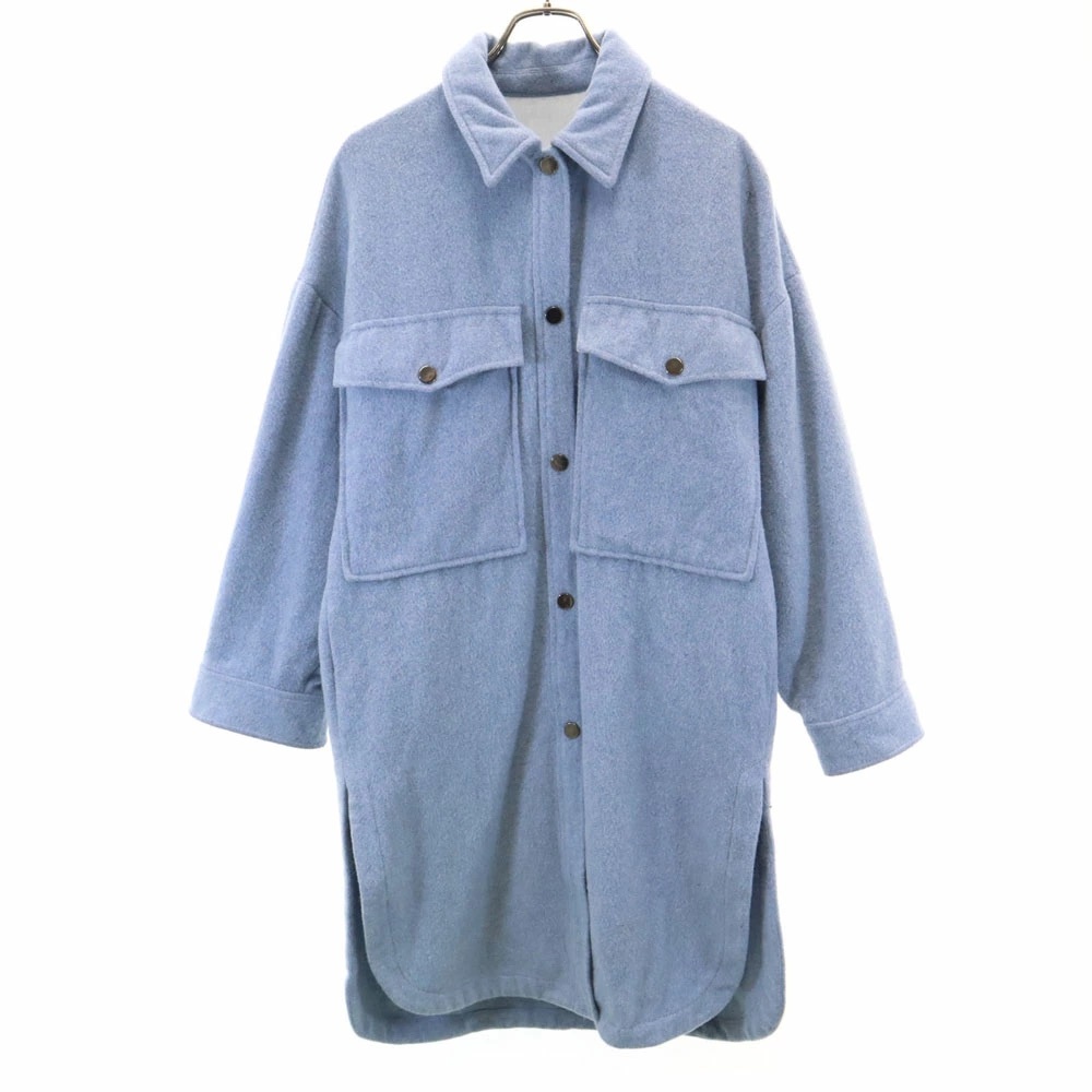 Zara Women's Blue Oversized Jacket